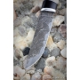 Outdoorový nôž VORSMA BODÁK, Damašek, laminovaný, černý habr, losí parohy, 115mm