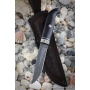 Outdoorový nôž VORSMA ULAN, Bulat, černý habr, melchior, 120mm