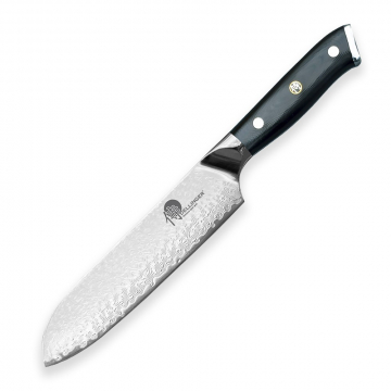Univerzálny kuchársky nôž Santoku Cullens Dellinger Samurai Professional Damascus VG-10, 170mm