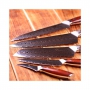 Japonský univerzálny nôž SANTOKU / Chef Dellinger Rose-Wood Damascus, 175mm