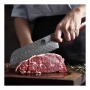 Japonský univerzálny nôž SANTOKU / Chef Dellinger Rose-Wood Damascus, 175mm