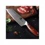 Japonský univerzálny nôž SANTOKU / Chef Dellinger Rose-Wood Damascus, 175mm