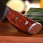 Japonský univerzálny nôž SANTOKU / Chef Dellinger Rose-Wood Damascus, 175mm