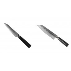 Kuchynský univerzálny nôž Seburo SARADA Damascus 120mm + Santoku nôž Seburo SARADA Damascus 190mm