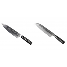 Šéfkucharský nôž Seburo SARADA II Damascus 190mm + Santoku nôž Seburo SARADA Damascus 190mm