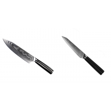 Šéfkucharský nôž Seburo SARADA II Damascus 190mm + Kuchynský univerzálny nôž Seburo SARADA Damascus 120mm