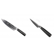 Šéfkucharský nôž Seburo SARADA II Damascus 190mm + Nôž na ovocie a zeleninu Seburo SARADA Damascus 90mm