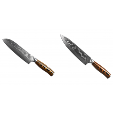 Santoku nôž Seburo SUBAJA II Damascus 190mm + Šéfkucharský nôž Seburo SUBAJA II Damascus 195mm