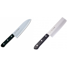 Japonský Santoku nôž Tojiro Western 170mm + Japonský Nakiri nôž Tojiro Western 165mm