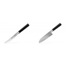Steakový nůž Samura Mo-V (SM-0031), 120mm + Santoku nůž Samura...