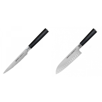 Nůž na rajčata Samura MO-V (SM-0071), 120mm + Santoku nůž Samura Mo-V (SM-0094), 180mm