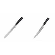 Nůž na chléb a pečivo Samura MO-V (SM-0055), 230 mm + Filetovací...