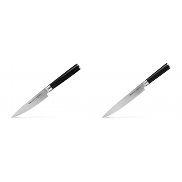 Univerzální nůž Samura Mo-V (SM-0021), 125mm + Filetovací nůž Samura MO-V (SM-0045), 230mm
