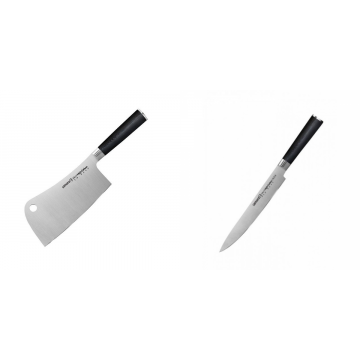 Kuchařský nůž-sekáček Samura Mo-V (SM-0040), 180mm + Filetovací nůž Samura MO-V (SM-0045), 230mm