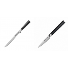 Filetovací nôž Samura Mo-V (SM-0048), 218 mm + Nůž na ovoce a zeleninu Samura Mo-V (SM-0010), 90mm