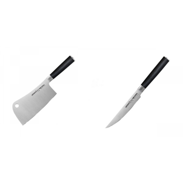Kuchařský nůž-sekáček Samura Mo-V (SM-0040), 180mm + Steakový nůž Samura Mo-V (SM-0031), 120mm