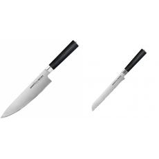 Šéfkuchařský nůž Samura MO-V (SM-0085), 200mm + Nůž na chléb a pečivo Samura MO-V (SM-0055), 230 mm
