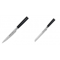 Nůž na rajčata Samura MO-V (SM-0071), 120mm + Nůž na chléb a...