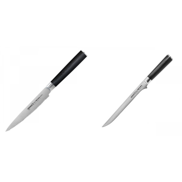 Nůž na rajčata Samura MO-V (SM-0071), 120mm + Filetovací nôž Samura Mo-V (SM-0048), 218 mm