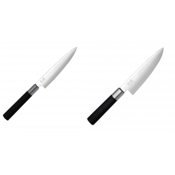 Univerzální nôž KAI Wasabi Black (6715U), 150 mm + Wasabi Black Nôž šéfkuchára malý KAI 150mm