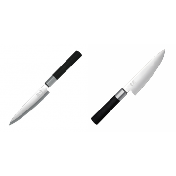 Plátkovací nůž KAI Wasabi Black Yanagiba, 155mm + Wasabi Black Nôž šéfkuchára malý KAI 150mm