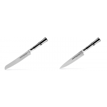 Nůž na chléb Samura Bamboo (SBA-0055), 200 mm + Univerzálny nôž Samura Bamboo (SBA-0023), 150 mm