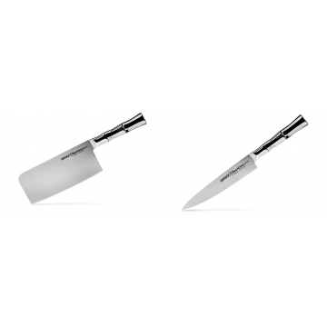 Kuchyňský nůž-sekáček Samura Bamboo (SBA-0040), 180 mm + Univerzálny nôž Samura Bamboo (SBA-0023), 150 mm