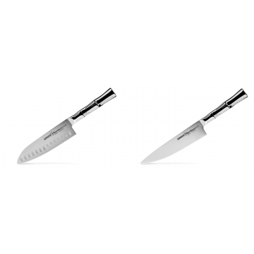 Santoku nůž Samura Bamboo (SBA-0094), 160 mm + Šéfkucharský nôž Samura Bamboo (SBA-0085), 200 mm