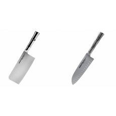 Kuchyňský nůž-sekáček Samura Bamboo (SBA-0040), 180 mm + Santoku nůž Samura Bamboo (SBA-0094), 160 mm