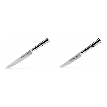 Filetovací nůž Samura Bamboo (SBA-0045), 200 mm + Steakový nůž Samura Bamboo (SBA-0031), 110 mm