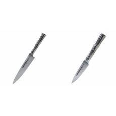 Univerzální nôž Samura Bamboo (SBA-0021), 125 mm + Nůž na ovoce a zeleninu Samura Bamboo (SBA-0010), 80 mm