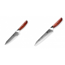 Japonský univerzálny nôž Dellinger Rose-Wood Damascus, 130mm +...