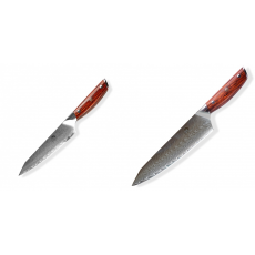 Japonský univerzálny nôž Dellinger Rose-Wood Damascus, 130mm +...