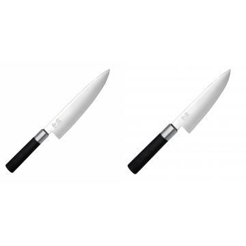 Wasabi Black Nôž šéfkuchára KAI 200mm + Wasabi Black Nôž šéfkuchára malý KAI 150mm