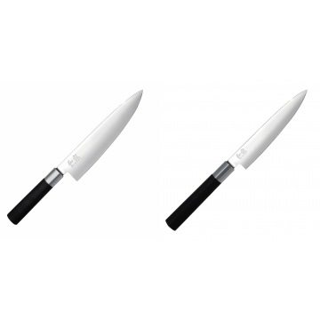 Wasabi Black Nôž šéfkuchára KAI 200mm + Univerzální nôž KAI Wasabi Black (6715U), 150 mm