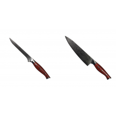 Vykosťovací nôž Seburo HAZAKURA Damascus 140mm + Kuchynský nôž Seburo HAZAKURA Damascus 200mm