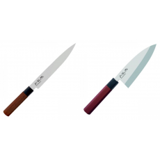 Plátkovací nôž KAI Seki Magoroku Red Wood, 200mm + Nôž Deba,...