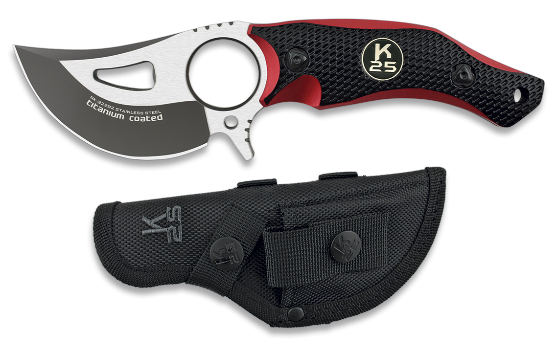 Outdoorový nôž K25 / RUI Red-Black 93mm