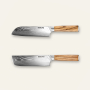 Sada kuchynských nožov Seburo HOKORI Damascus Elite 2ks (Nakiri nôž 170mm, Santoku nôž 175mm)