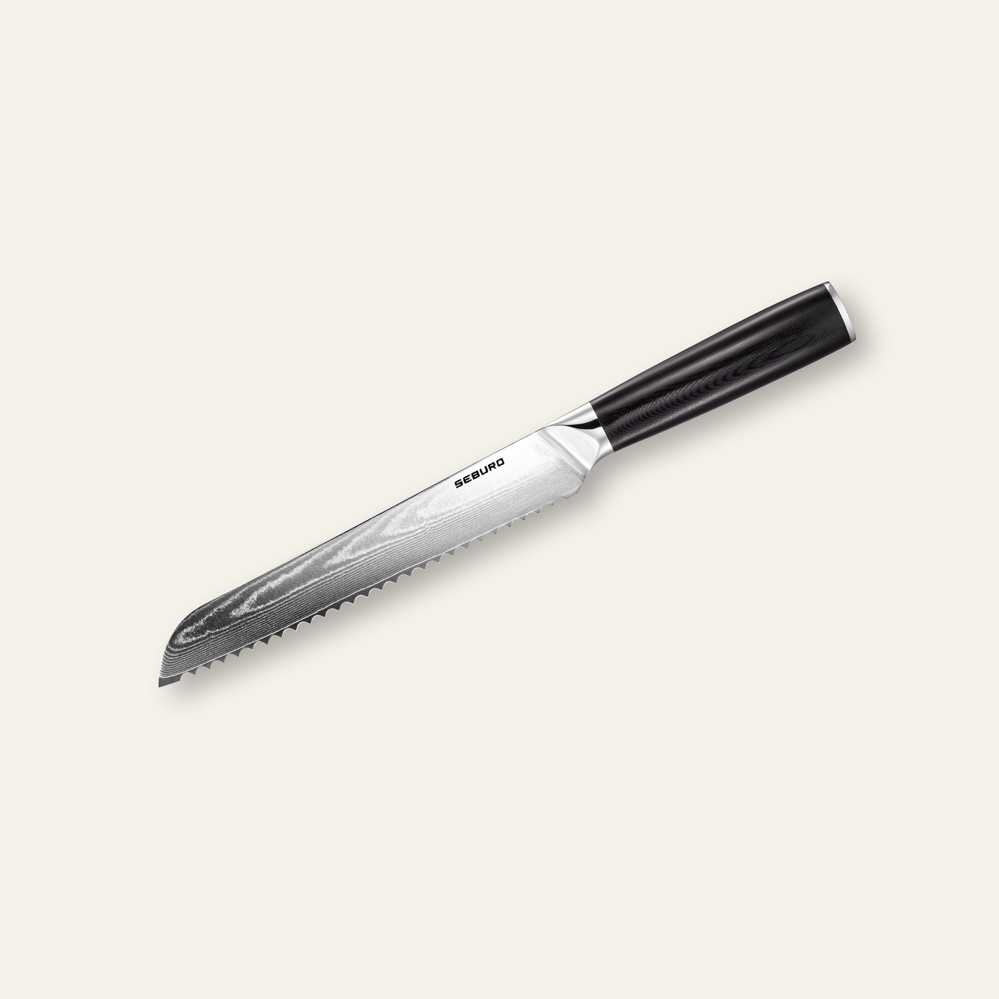 Nôž na pečivo Seburo SARADA Premium Damascus 195mm