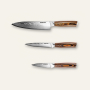 Sada kuchynských nožov Seburo SUBAJA Damascus 3ks (séfkuchařský nôž 200mm, univerzální nôž 130mm, nôž na ovocie a zeleninu 95mm)