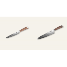 Plátkovací nôž Seburo HOGANI Damascus 195mm + Šéfkucharský nôž Seburo HOGANI Damascus 250mm