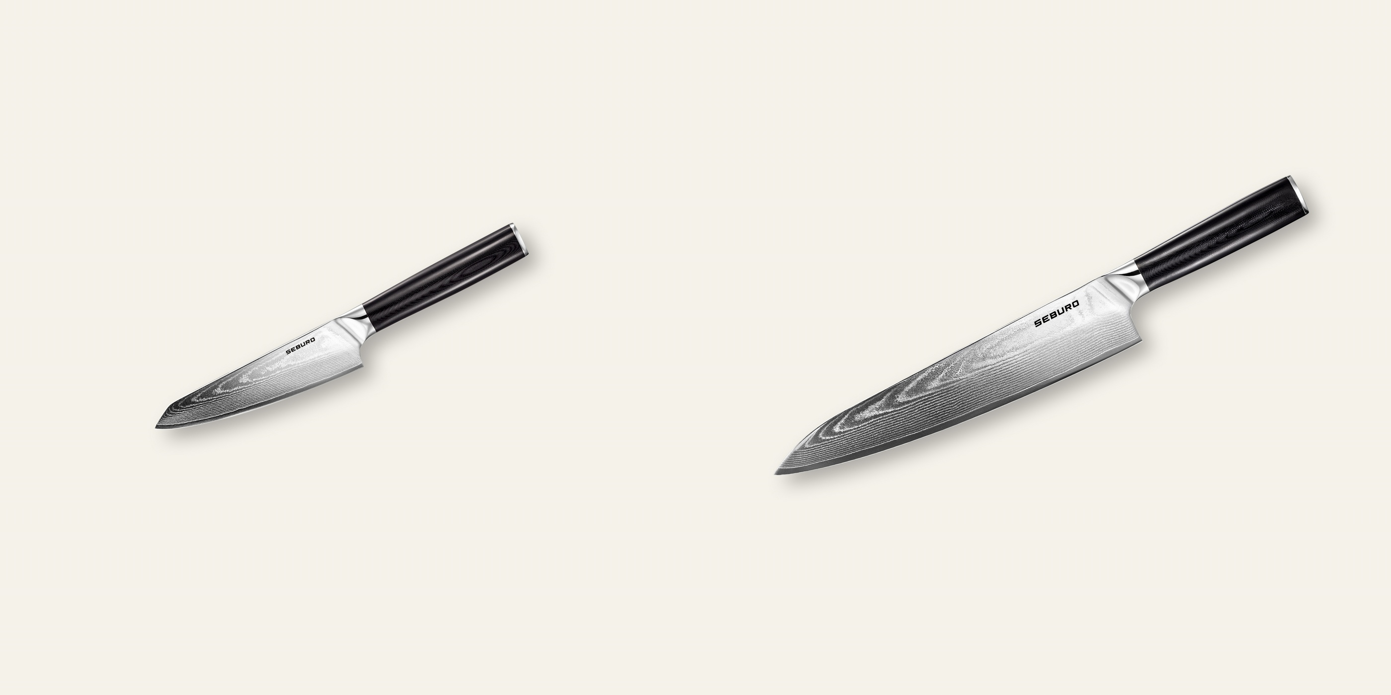 AKCIA 1+1 Honesuki (vykosťovací) nôž Seburo SARADA Damascus 130mm + Šéfkucharský nôž Seburo SARADA Damascus 250mm