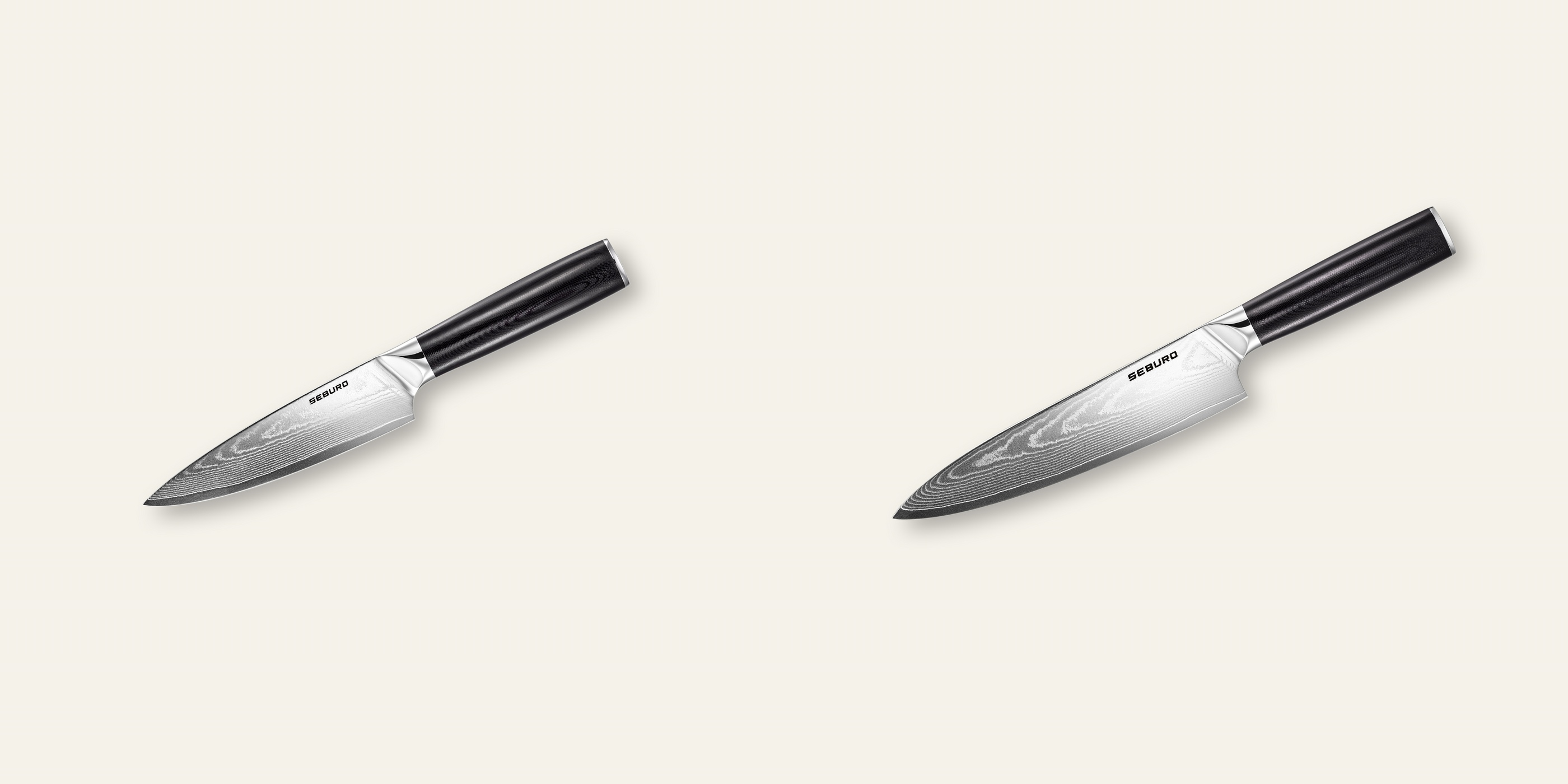 AKCIA 1+1 Šéfkucharský nôž Seburo SARADA Damascus 150mm + Šéfkucharský nôž Seburo SARADA Damascus 200mm