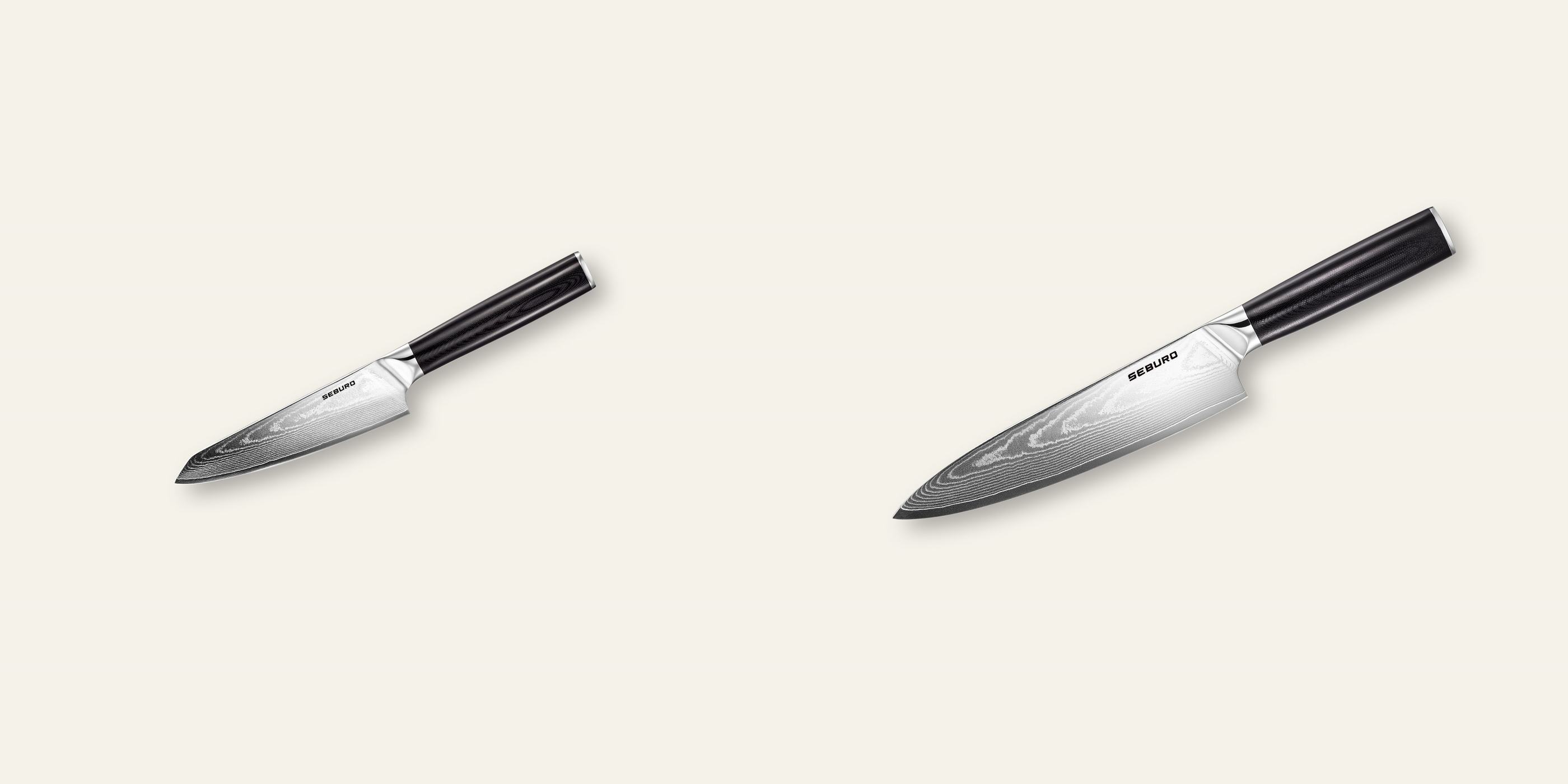 AKCIA 1+1 Honesuki (vykosťovací) nôž Seburo SARADA Damascus 130mm + Šéfkucharský nôž Seburo SARADA Damascus 200mm