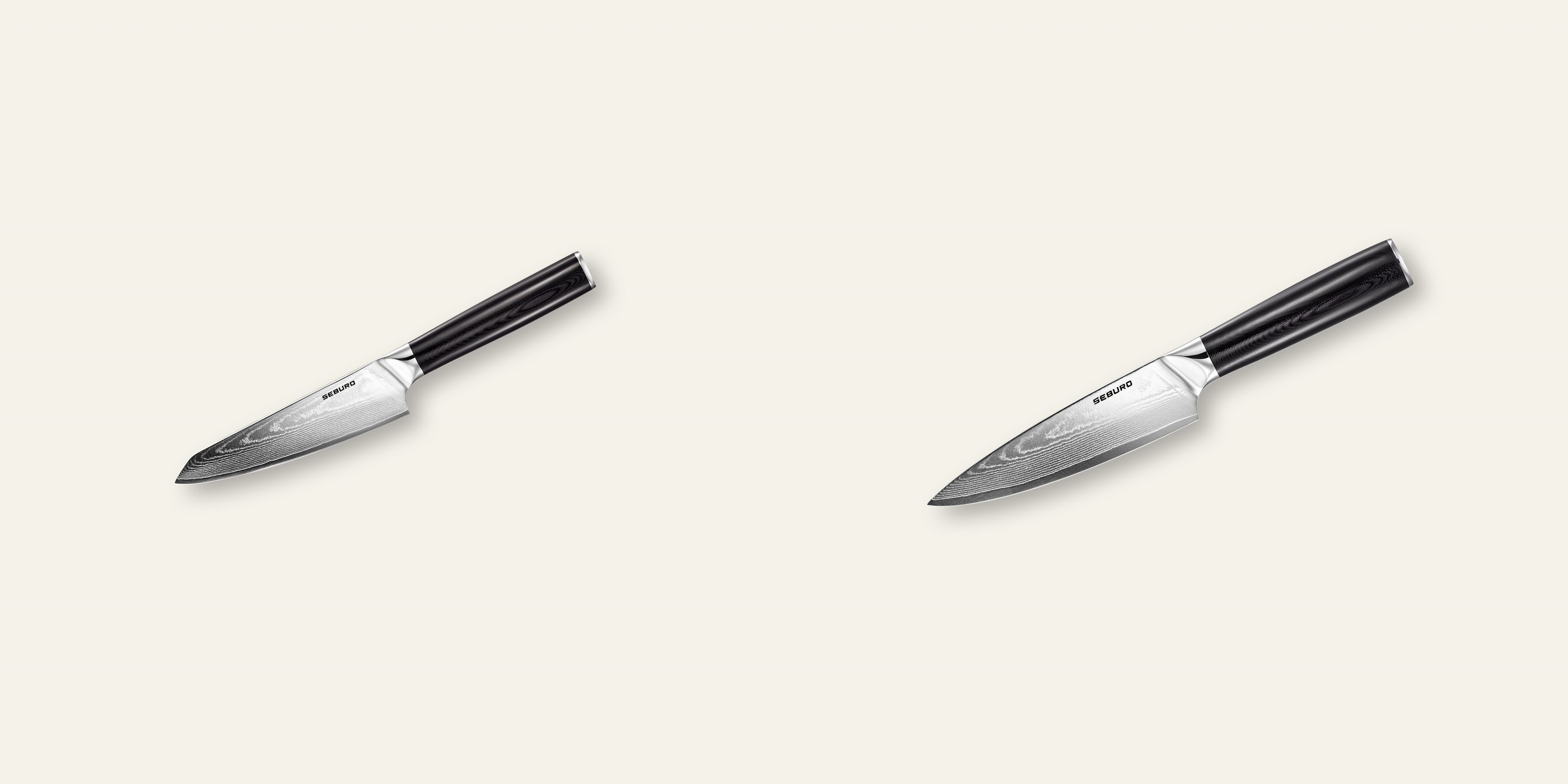 AKCIA 1+1 Honesuki (vykosťovací) nôž Seburo SARADA Damascus 130mm + Šéfkucharský nôž Seburo SARADA Damascus 150mm