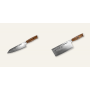 AKCIA 1+1 Kiritsuke (majster-šéf, santoku) nôž Seburo SUBAJA Damascus 180mm + Sekáček Seburo SUBAJA Damascus 180mm