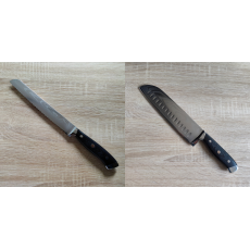 AKCIA 1+1 Nůž na pečivo Seburo WEST Damascus 200mm + Santoku nůž...
