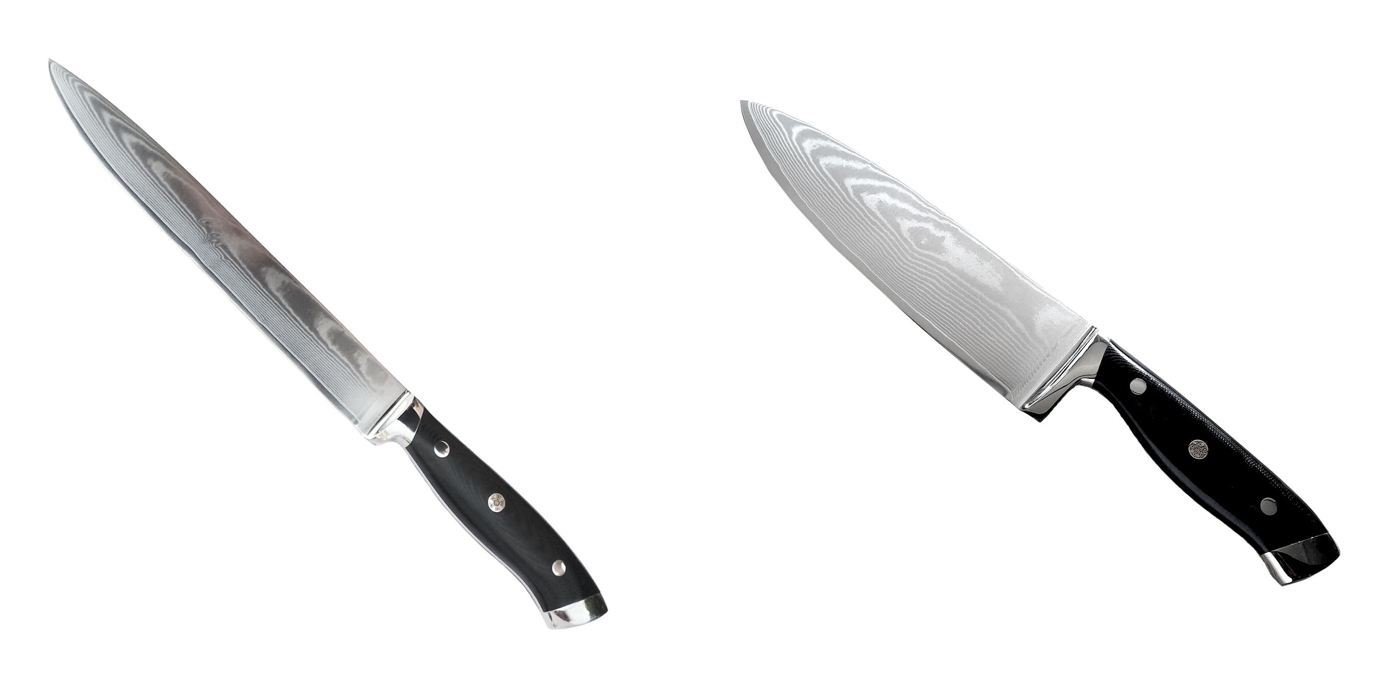 AKCIA 1+1 Filetovací nôž Seburo WEST Professional Damascus 210mm + Šéfkucharský nôž Seburo WEST Professional Damascus 220mm