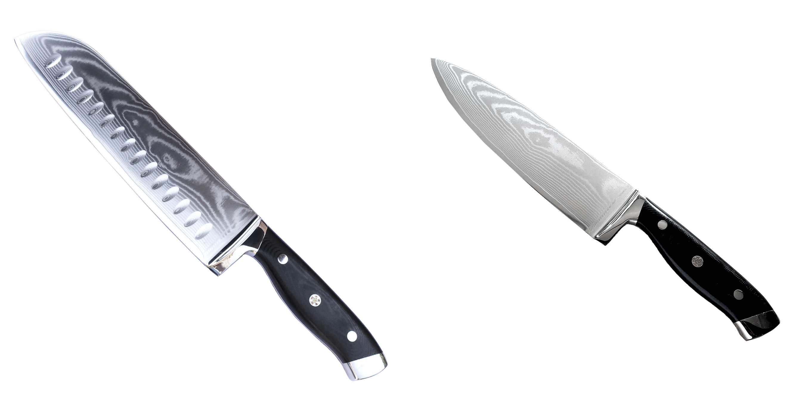 AKCIA 1+1 Santoku nůž Seburo WEST Professional Damascus 190mm + Šéfkucharský nôž Seburo WEST Professional Damascus 220mm